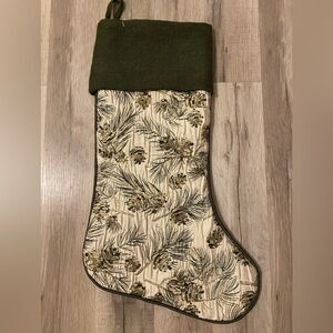 Simple Pinecone  Sparkling Stitching Botanical Pinecone and Branch Stocking